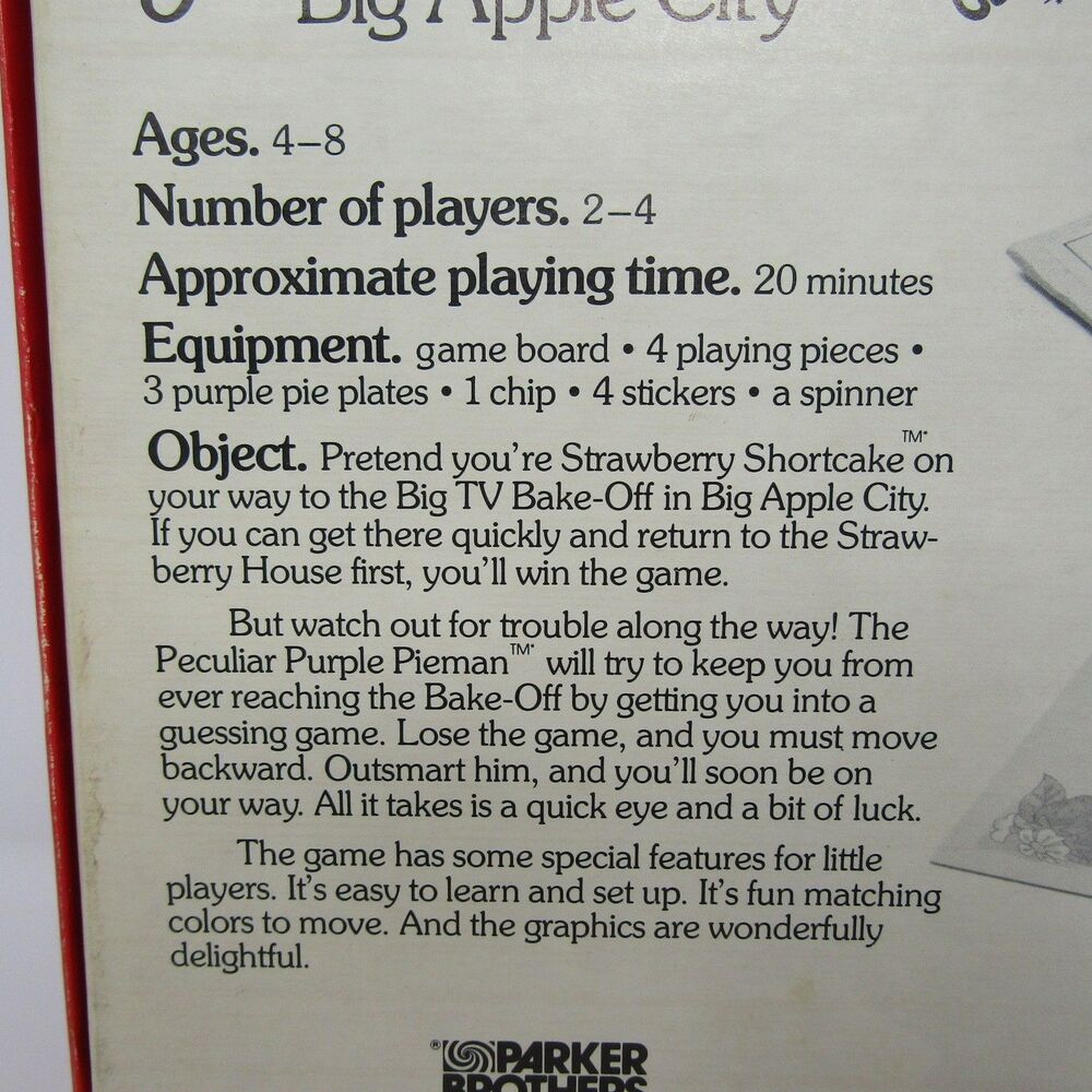 Strawberry Shortcake in Big Apple City Board Game 1981 TV Special 100% Complete - Picture 5 of 8